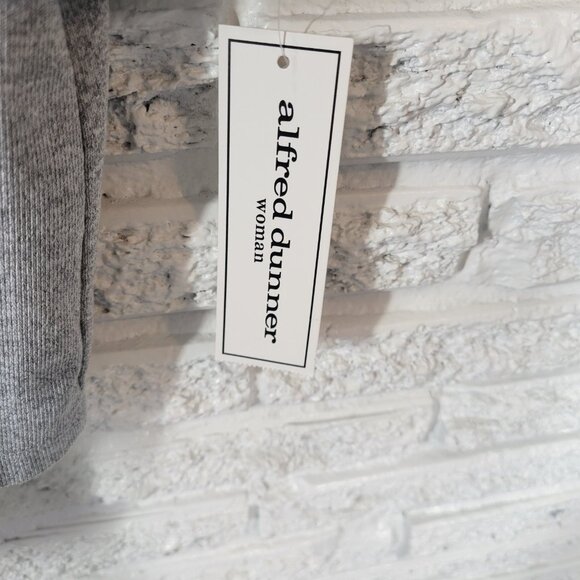 Alfred Dunner Womens Top 3X Plus 3/4 Sleeve Gray Floral Poly Blend Career FLO89E - Picture 8 of 10